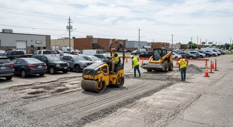 Parking Lot Gravel Repair in Cumming, GA